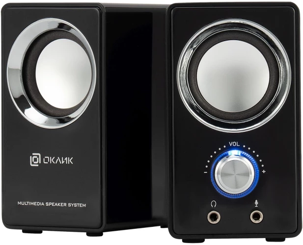 Колонки Оклик OK-116 2.0 черный 6Вт