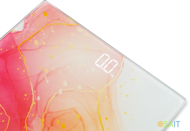 Весы напольные электронные Hyundai H-BS03951 макс.180кг розовый/белый