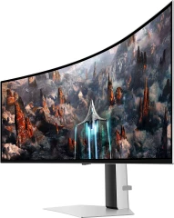 Монитор Samsung 49" Odyssey OLED G9 S49CG930SI серебристый OLED LED 32:9 HDMI M/M матовая HAS 250cd 178гр/178гр 5120x1440 240Hz FreeSync Premium Pro DP 2K USB 12.6кг