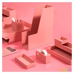 Лоток вертикальный Deli ENS022PINK Nusign для бумаг A4 розовый пластик