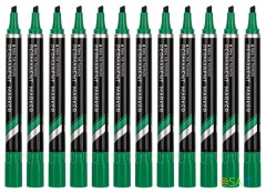 Маркер перманентный Deli EU10150 Think скошенный пиш. наконечник 1.5-5мм зеленый