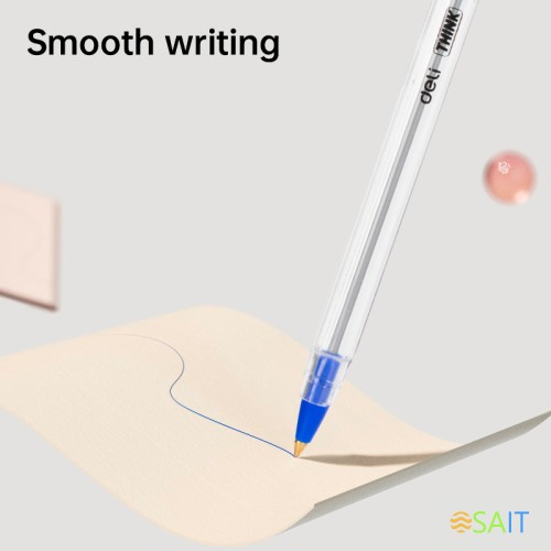 Ручка шариков. Deli Think EQ1-BL син. черн. линия 0.7мм