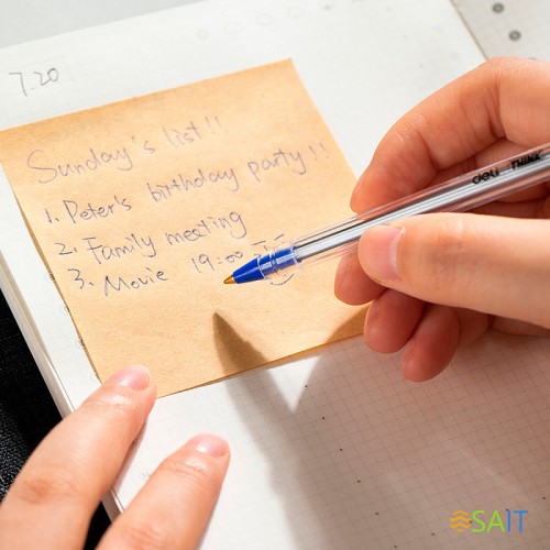 Ручка шариков. Deli Think EQ1-BL син. черн. линия 0.7мм