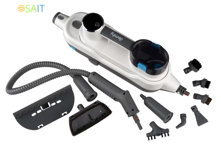 Швабра паровая Domfy DSW-SM710 1500Вт белый/серый