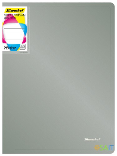 Папка с 30 прозр.вклад. Silwerhof Perlen 292931-77 A4 0.8мм карман серебристый металлик