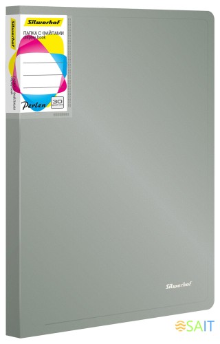 Папка с 30 прозр.вклад. Silwerhof Perlen 292931-77 A4 0.8мм карман серебристый металлик