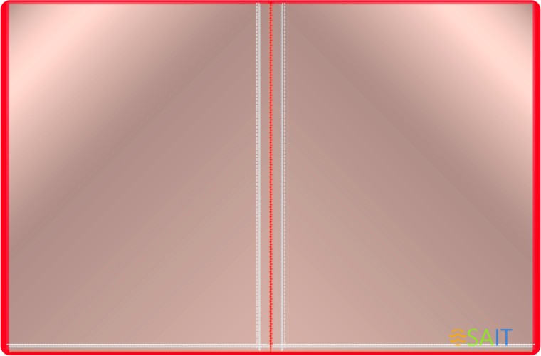 Папка с 20 прозр.вклад. Бюрократ -BPV20RED A4 пластик 0.6мм торц.карм с бум. встав красный