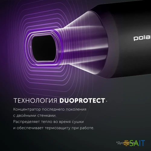 Фен Polaris PHD 2044Ti 1900Вт черный