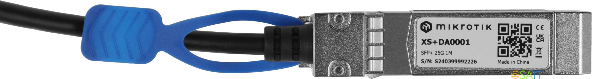 Патч-корд MikroTik XS+DA0001 25Гбит/с stranded 1м черный SFP28-SFP28 (упак.:1шт)