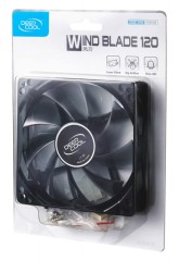Вентилятор для корпуса Deepcool Wind Blade 120 LED 120х120x25 черный 3-pin 4-pin (Molex) 26дБ (DP-FLED-WB120) Ret