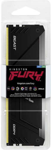 Память DDR4 16GB 3200MHz Kingston KF432C16BB2A/16 Fury Beast RGB RTL Gaming PC4-25600 CL16 DIMM 288-pin 1.35В single rank с радиатором Ret