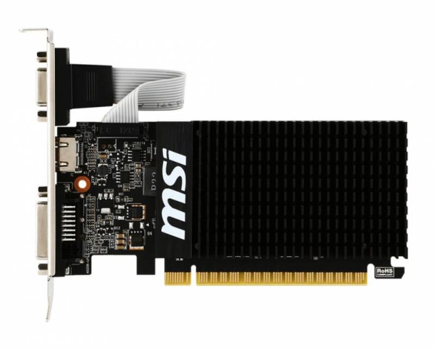 Видеокарта MSI PCI-E 2.0 GT 710 2GD3H LP NVIDIA GeForce GT 710 2Gb 64bit DDR3 954/1600 DVIx1 HDMIx1 CRTx1 HDCP Ret low profile
