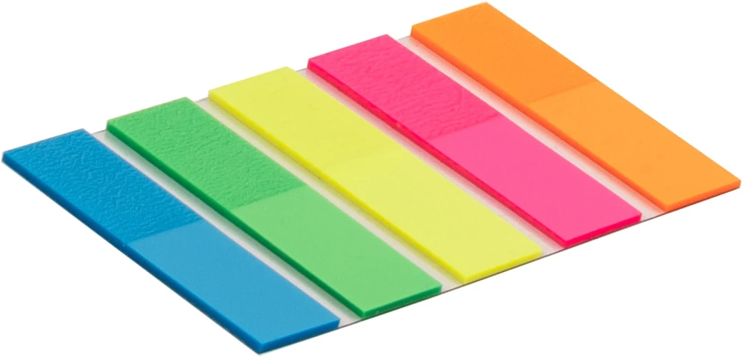 Закладки самокл. пластиковые Silwerhof 45x12мм Daily 5цв.в упак. 25лист