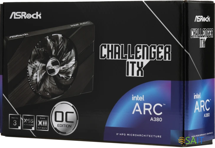 Видеокарта Asrock PCI-E 4.0 A380 CLI 6GO INTEL ARC A380 6Gb 96bit GDDR6 2250/15500 HDMIx1 DPx3 HDCP Ret