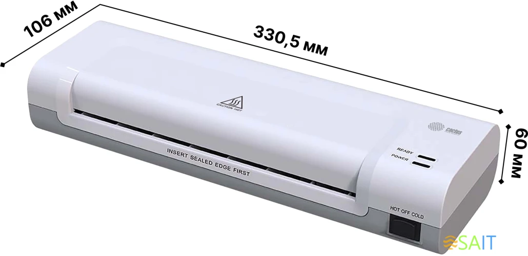 Ламинатор Cactus CS-LAB-D2 белый A4 (70-125мкм) 28см/мин (2вал.) лам.фото