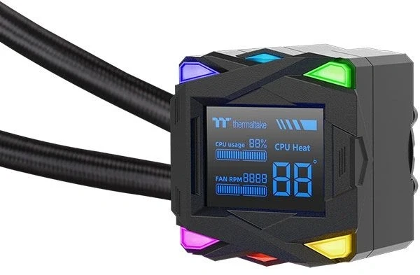 Система водяного охлаждения Thermaltake LA360-S ARGB Soc-AM5/AM4/1200/1700/1851 черный 4-pin 38.35dB Al LCD 360W Ret (CL-W462-PL12SW-A)