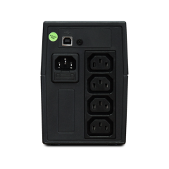 ИБП POWERMAN Back Pro 650 PLUS, линейно-интерактивный, 650ВА, 360Вт, 4 IEC320 C13 с резервным питанием, USB, батарея 12В 7 Ач 1 шт., 298мм х 101мм х 142мм, 4.3 кг. POWERMAN Back Pro 650I Plus