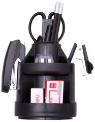 Настольный набор Deli E38250A (15 предметов) пластик черный