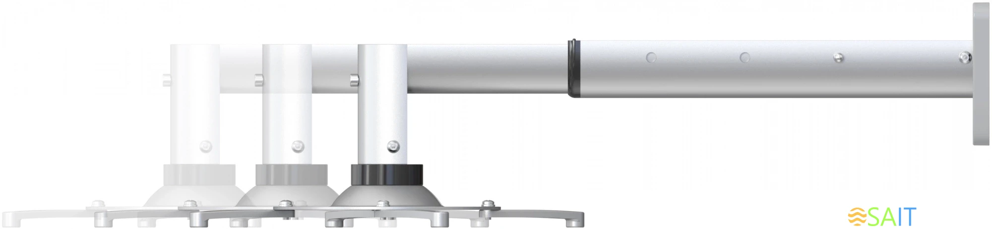 Кронштейн для проектора Cactus CS-VM-PR05BL-AL серебристый макс.10кг настенный поворот и наклон