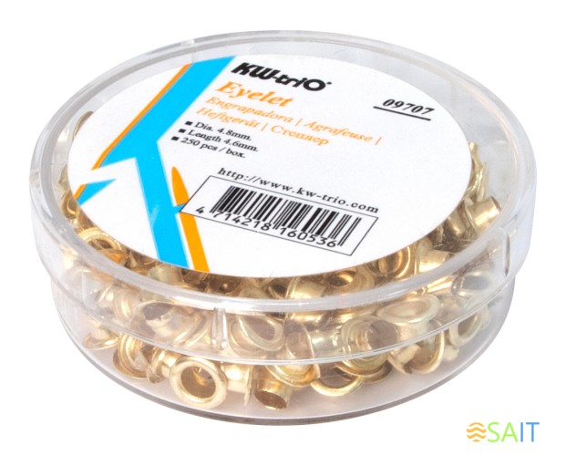 Люверс Kw-Trio 9707 макс.:30лист. медный (упак:250шт)