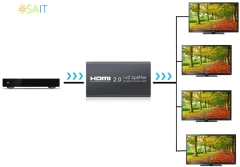 Сплиттер аудио-видео Premier 5-872-4V2 HDMI (f)/4xHDMI (f) черный