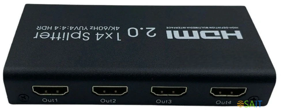 Сплиттер аудио-видео Premier 5-872-4V2 HDMI (f)/4xHDMI (f) черный