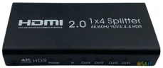Сплиттер аудио-видео Premier 5-872-4V2 HDMI (f)/4xHDMI (f) черный