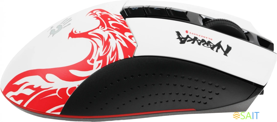 Мышь A4Tech Bloody R90 Plus Naraka белый/рисунок оптическая 5000dpi беспров. USB 7but