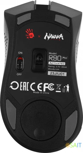 Мышь A4Tech Bloody R90 Plus Naraka белый/рисунок оптическая 5000dpi беспров. USB 7but