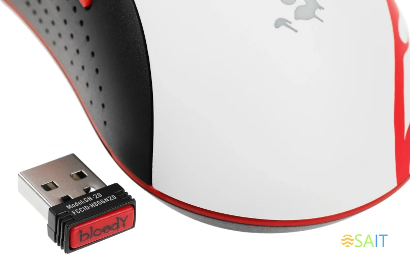 Мышь A4Tech Bloody R90 Plus Naraka белый/рисунок оптическая 5000dpi беспров. USB 7but