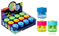 Точилка для карандашей ручная Deli EH558 1 отверстие пластик ассорти