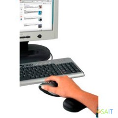 Коврик для мыши Hama H-52263 Микро черный/синий 105x75x25мм (00052263)