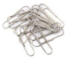 Скрепки Silwerhof 194041 никель 28мм (упак.:100шт) картонная коробка