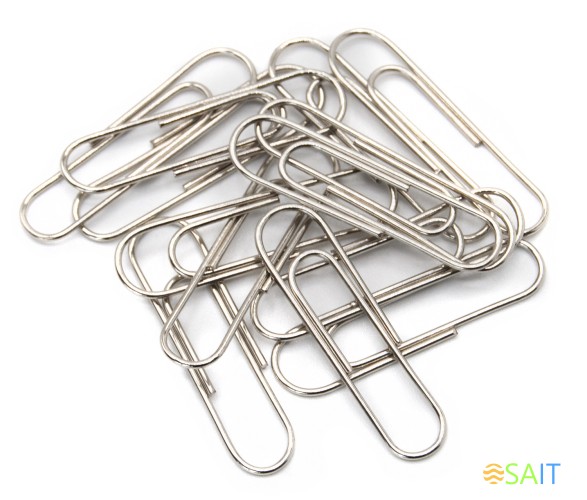 Скрепки Silwerhof 194041 никель 28мм (упак.:100шт) картонная коробка
