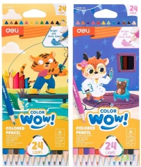 Карандаши цв. Deli EC138-24 Colorwow 3мм трехгран. 24цв. карт.кор. (24шт) 24 карандаша