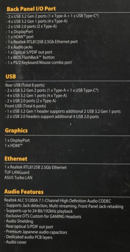 Материнская плата Asus TUF GAMING B550M-PLUS Soc-AM4 AMD B550 4xDDR4 mATX AC`97 8ch(7.1) 2.5Gg RAID+HDMI+DP