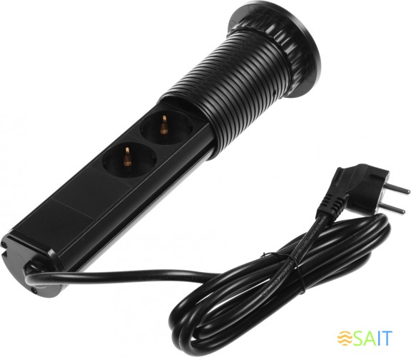 Сетевой разветвитель Premier 3R USB 1.8м (3 розетки) черный (коробка)