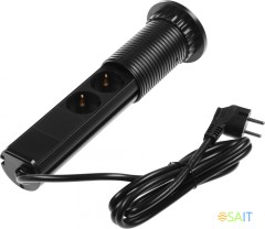 Сетевой разветвитель Premier 3R USB 1.8м (3 розетки) черный (коробка)