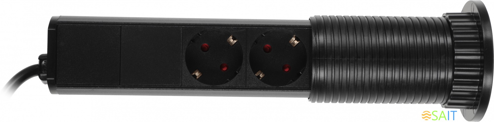 Сетевой разветвитель Premier 3R USB 1.8м (3 розетки) черный (коробка)