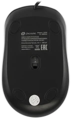 Мышь Оклик 310M черный/красный оптическая 2400dpi USB для ноутбука 4but (1869102)