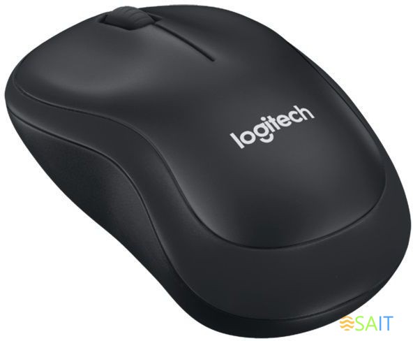 Мышь Logitech B220 Silent черный оптическая 1000dpi silent беспров. USB 2but (910-005553)