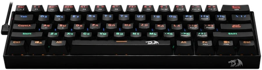 Клавиатура Redragon Lakshmi механическая черный USB slim for gamer LED (78119) кабель 1.8м
