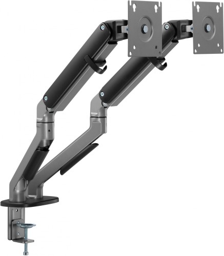 Кронштейн для мониторов Ultramounts UM735BL черный/серый 17"-27" макс.7кг крепление к столешнице поворот и наклон