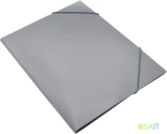 Папка на резинке Silwerhof Eco A4 пластик 0.5мм кор.15мм серый