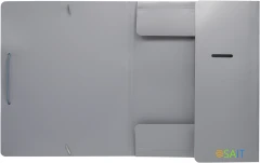 Папка на резинке Silwerhof Eco A4 пластик 0.5мм кор.15мм серый