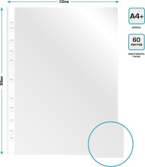 Папка-вкладыш Бюрократ -013BTEN17 глянцевые A4+ (упак.:100шт)