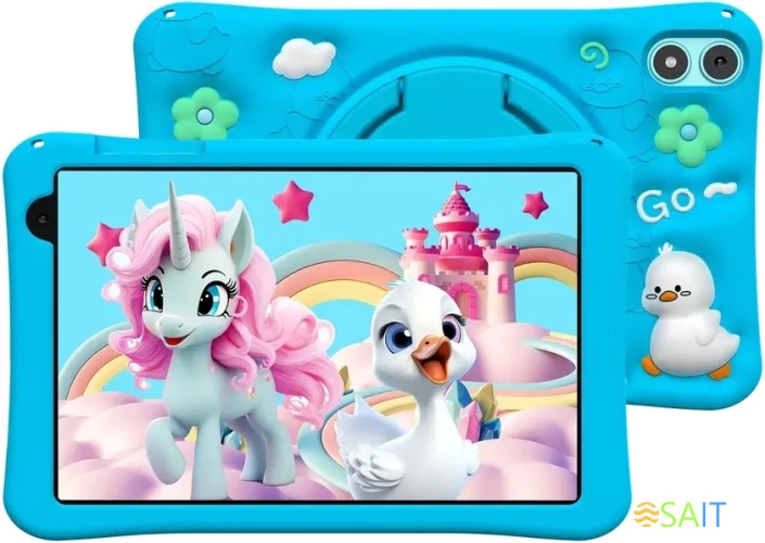 Планшет Teclast P85T Kids A523 (1.8) 8C RAM4Gb ROM64Gb 8" IPS 1280x800 Android 14 синий 2Mpix 0.3Mpix BT WiFi microSD 512Gb 5000mAh 5hr