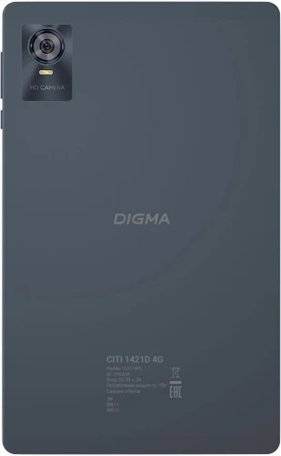 Планшет Digma CITI 1421D 4G T606 (1.6) 8C RAM3Gb ROM64Gb 10.1" In-Cell 1280x800 4G 2Sim Android 13 серый 8Mpix 5Mpix BT WiFi microSD 1Tb 6000mAh 12hr 80hrs