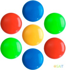 Магнит Silwerhof Classic для досок пластик ассорти d20мм круглый (упак.:8шт)