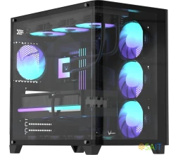 Корпус Formula Crystal U2 черный без БП ATX 1xUSB2.0 1xUSB3.0 1xUSB3.1 audio bott PSU